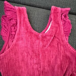 Zara Pink Ruffled Sleeveless jumpsuit 3/4